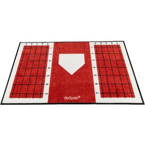 GoSports Baseball and Softball Hitting Mat with Batting Stance Alignment Guide - 6 x 4 ft