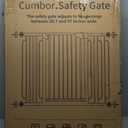 Cumbor 36" Extra Tall Baby Gate for Stairs, 29.7-57" Extra Wide Dog Gate for Doorways Hallways, Pressure Mounted Child Gate for Wide Opening, Auto Close Personal Safety for Babies and Pets, White