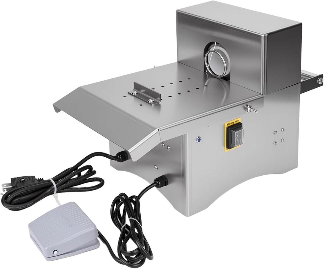 Electric Sausage Knotting Machine, Full 304 stainless steel, 50mm (1.96in) opening fits thick sausages