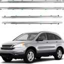 4PCS Chrome Weatherstrip Window Molding Trim Seal Belt Compatible with Honda CR-V 2007-2011 Replaces# 72450-SWA-A01, 72410-SWA-A01, 72950-SWA-A01, 72910-SWA-A01