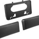 X AUTOHAUX 1 Set for Ford F-150 2009-2014 Front Left Right Bumper Guards Insert Pads Cap License Plate Frame Bracket 9L3Z17E810B 9L3Z17A385A