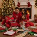 Radmire Matching Christmas Pajamas for Family Couples, XMAS Holiday PJs Sleepwear Set Long Sleeves and Pants (3XL, Women) (Red, XXXL)