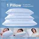 QUTOOL Enhanced Cooling Pillows for Sleeping, CertiPUR-US Shredded Memory Foam Pillows King Size Set of 2 for Hot Sleeper, Adjustable Bed Pillow for Side, Back, Stomach Sleepers Support Yet Soft, Blue