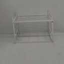 13"x20 Inch Wide Shelving Unit, 2 Tier Wire Storage Rack for Pantry Closet, Stackable, Heavy Duty Metal, White