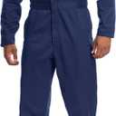Coveralls for Men Long Sleeve Cotton Blend Work Jumpsuit with Multi Pockets Utility Work Wear (XX-Large, Blue)