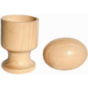 Montessori Materials Wooden Egg with Cup for Toddler Toy