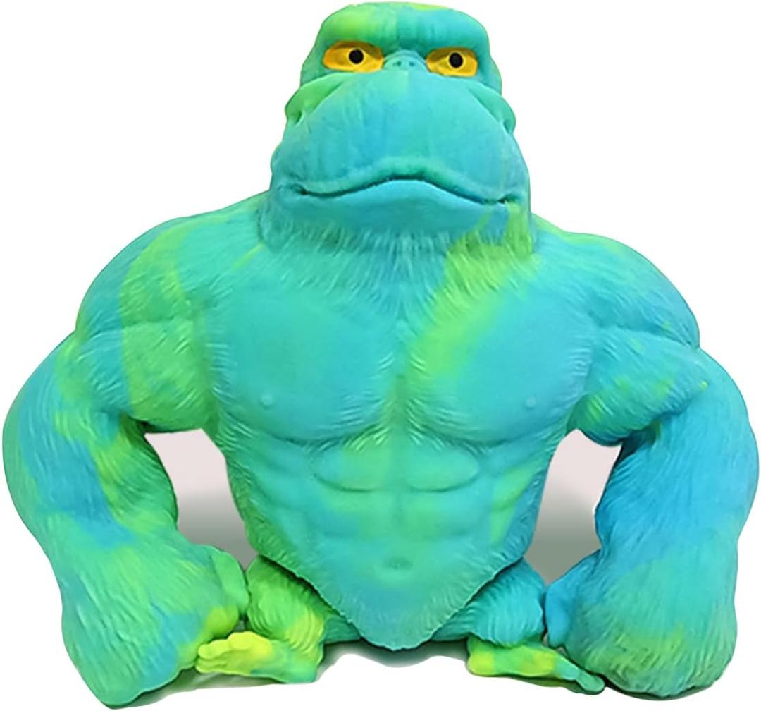 Stretchy Squishy Monkey Squeeze Toy Funny Gorilla Squishy Toy Stress Relief and Sensory Decompression Toy for Kids/Adults,Green