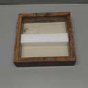 8x8 Shadow Box Frame with Linen Back - Sturdy Rustic Memory Display Case of Flower, Pictures, Medals and More, Rustic Brown