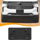 Hoolcar Front License Plate Frame Car License Plate Mounting Bracket Holder Compatible with Chevrolet Suburban Tahoe 2020-2024, Black