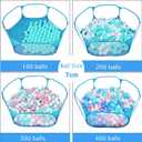Portable Cute Blue Hexagon Children Ball Pit, Indoor and Outdoor Easy Folding Ball Play Pool Kids Toy Play Tent with Carry Tote, Balls Not Included