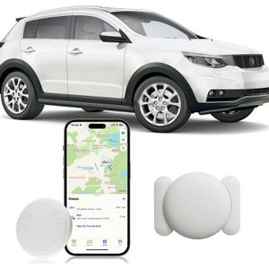Mini GPS Tracker for Car,Vehicles,Items,Portable GPS Vehicle Anti-Lost Tracker with Strong Magnetic Case,No Monthly Fee Worldwide Car Locator Tracker Work with Apple Find My(iOS Only) (White,1PCS)
