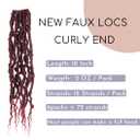 BOHOBABE Faux Locs Crochet Hair 18 Inch, Boho Soft Crochet Locs with Curly Ends, Long Bohemian Goddess Locs Crochet Braids for Black Women (6 Packs, T118)