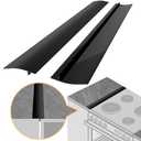 Silicone Stove Gap Covers 2 Pack, Heat Resistant Flexible Kitchen Silicone Gap Cover Filler Between Stovetop and Counter, 21 Inches Black