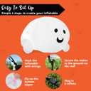 JOYIN Halloween Inflatable Outdoor Decorations, 4.5ft Inflatable Cute Ghost Decoration Lying On The Roof with LEDs, Halloween Blow Up Yard Decor for Parties Roof Decor White