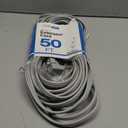 Appliance Extension Cord - 50ft Heavy Duty Gray Extension Wire for Air Conditioner, Refrigerator, & All Major Appliances - 14 Gauge High Voltage 3 Prong Flat-End Appliance Cord, for Indoor use