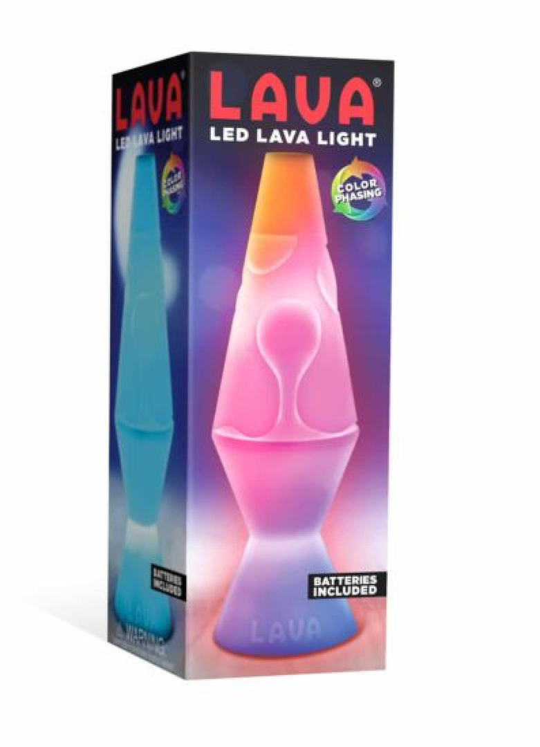 11.5" LAVA Lamp Rainbow - White/Tricolor 