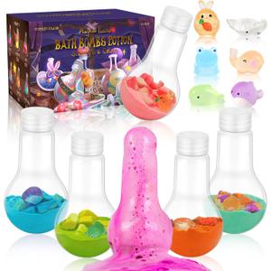 Bath Bombs for Kids, 6 Pack Bath Bomb Magic Potions, Organic Bath Bombs, Bath Bomb with Surprise Toys Inside,Perfect Birthday, Halloween, Or Christmas Gift for Boys and Girls (Pink)
