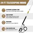 Pressure Washer Extension Wand, 4 FT Telescoping, 7 Spray Nozzles, Gutter Cleaner with Brush Head, 2 x 48 x 4 inches