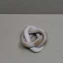 Yalikop 3 Link Wood Knot Decor Rustic Home Dcor Accents Hand Carved Coffee Table Decoration, Boho Chain Link Decoration, Modern Shelf, Rustic Objects for Home Living Room Bedroom(Retro White)