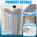 Timtin 4 Pack Dock Bumpers Dock Corner Bumper Fender Inflatable Marine Corner Protection UV Resistant PVC Stainless Steel Mounting Hardware with Pump 8" x 16" for Edge Straight Protect Boat