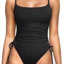 Daci Women's High Cut One Piece Swimsuit - Tummy Control Bathing Suit Sexy Brazilian Swimwear 2026 (Medium, Black)