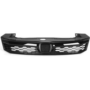 HECASA Front Grille Compatible with 2012 Honda Civic 4 Door Sedan JDM Style Replacement for HO1200206 71121TR0A01 Bumper Grill Plastic(ABS) Black