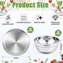 Sunnyray 304 Stainless Steel Plates and Bowls Metal Camping Plates Reusable 13 oz Steel Snack Bowls Dinner Dishes Double Walled Insulated Metal Dinnerware(10 Sets,8 x 8 Inch)
