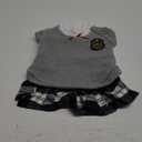Pet Uniform School Skirts Sailor Costume Dog Campus Clothes Teddy Cute Bowtie Adorable Puppy Apparel (X-Large,Gray Dresses)
