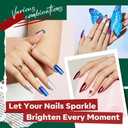 modelones Nail Polish Set, 12 Colors Winter Sparkle Dark Green Red Glitter Silver Champagne Burgundy Gold Nail Polish Set Quick DIY Finger Nail Polish Manicure DIY Nail Art Salon Home Gift (A2-Mermaid Legend)