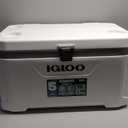 Igloo Coolers Marine Series, Insulated Portable Hard Side Cooler Ice Chest, Great for Fishing, Camping, Boating, & More (White) 70 Qt