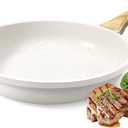 GiPP Nonstick Frying Pan Skillet - 11" White Granite Non Stick Pans, Omelette Pan with Heat-Resistant Handle, Compatible with All Stovetops, PFOA Free