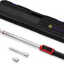 Digital Torque Wrench 1/2 Inch Drive, 4.4-295Ft.lb/6-400Nm, Electronic Torque Wrench Set with 1% Accuracy, Vibration, Buzzer, Preset Value and LED Flash Notification for Auto, Truck, Tractor