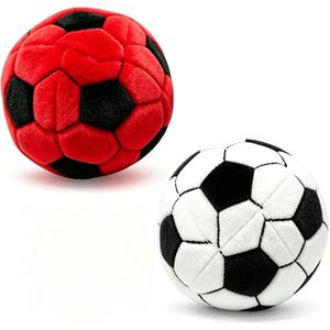 2 x 2Pcs Soccer Footbag Sacks, Plush Footbags Toy, Outdoor Indoor Party Games