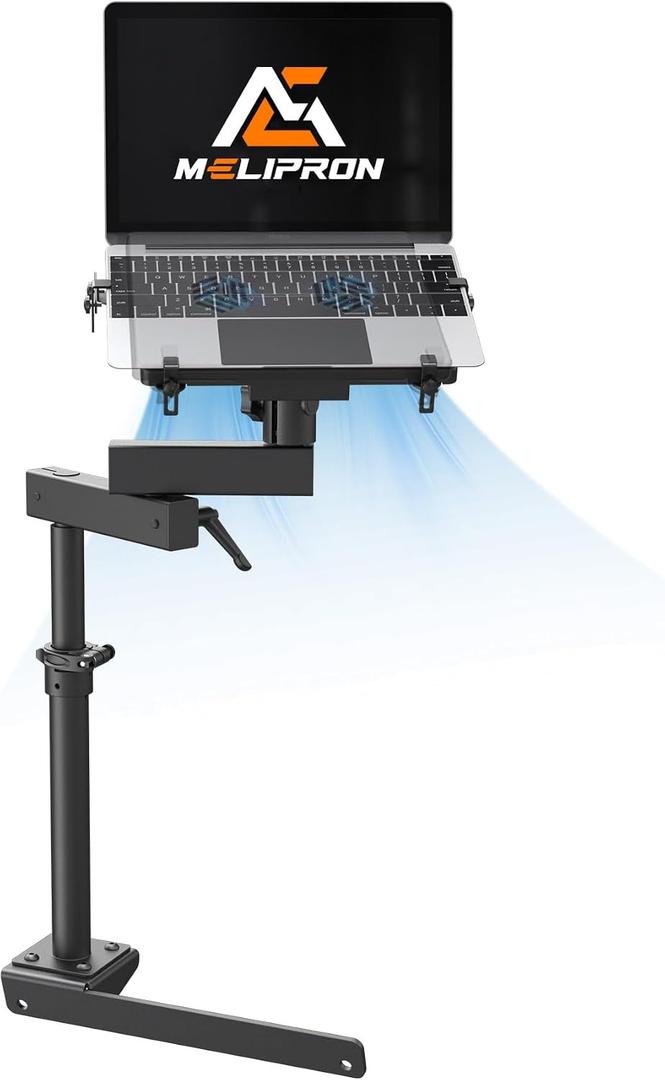 MELIPRON Truck Laptop Mount Fit for 2012-2023 Ram 1500-5500, No-Drilling Vehicle Laptop Holder for in-Truck Mobile Work