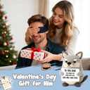 Crochet Wolf Gift for Men  Valentines Day Gift for Him, Handmade Wolf with Cute Pun Card, Romantic Stuffed Animal for Men