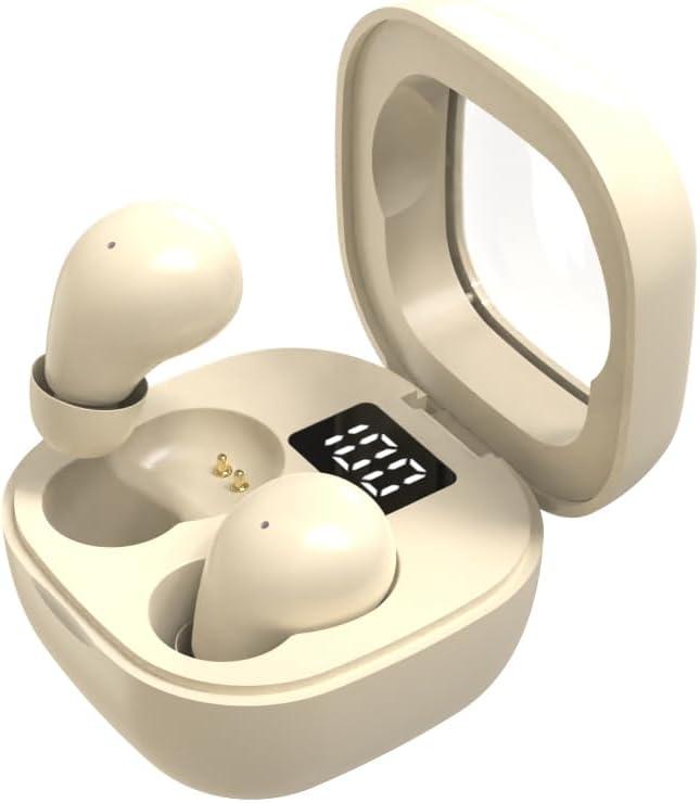 Invisible Mini Earbuds for Work and Sleep, Best for Small Ear Canals, Bluetooth 5.3, 24 Hours Battery Life (Skin)