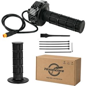 Ebike Full Twist Throttle for Macfox, 3 Pin Surron Style Throttle Grip Kit 12V-72V Compatible with HappyRun Freego Heybike Electric Dirt Bike