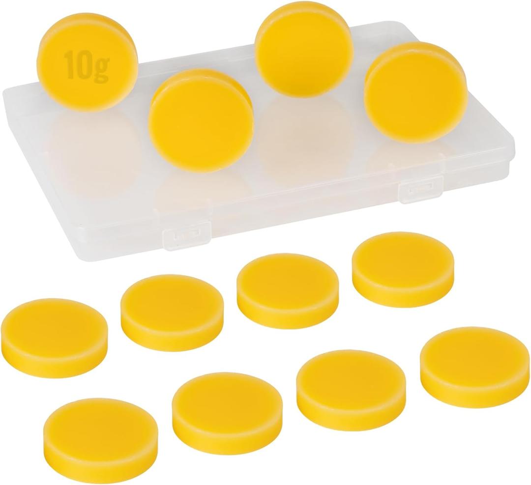 Natural Beeswax Block, 12x10g, for Candle Making, DIY Crafts, Supplied by Jevie (12pcs) Natural Beeswax Block, 12x10g, for Candle Making, DIY Crafts, Supplied by Jevie (12pcs)