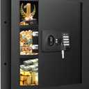 17.72" Tall Wall Safes Between the Studs with Hidden Bottom Compartment, Heavy Duty Hidden Safe with Combination Lock, Compact in Wall Safe for Documents Money Valuables