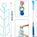 Patelai 2 Set 8 in 1 Hydration Bladder Cleaning Kit Includes 3 Different Brushes and Drying Collapsible Bladder Frame, Water Reservoir Backpack Cleaning Kit