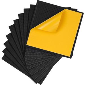 MIMAX Peel-and-Stick Baseplates 10PCS (10"x10"), Toy Building Brick Blocks Base Plates, Self Adhesive Baseplate for All Major Brands, Build On Table Wall (Black)