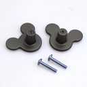 2 Pack Metal Mouse Cabinet Knobs with Screws for Dresser Drawers Bedroom Bathroom Decor Mouse Drawer Pulls