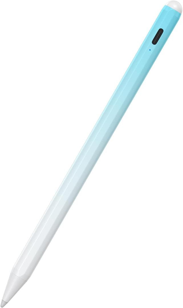 Stylus Pen for iPad 6th-11th Generation-2X Fast Charge Active Pencil Compatible with 2018-2025 Apple iPad Pro 11"/12.9"/M4, iPad Air 3/4/5/M2/M3,iPad Mini 5/6 Gen-White Blue (White blue)