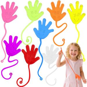 JOYIN Large 24Pcs Sticky Hands Party Favors, Easter Egg Fillers Party Favors Set for Kids, Holiday Traditions, Classroom Treasure Box Carnival Prizes Bulk Pinata Stuff Glitter Toys, goodie bags