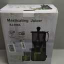 Cold Press Juicer, 5.8" Wide Feed Chute Juice Extractor Machine with 400W, High Juice Yield, Slow Masticating Juicer for Whole Vegetables & Fruits, Light Grey