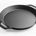 LI-GELISI 18-inch Pre-Seasoned Cast Iron Skillet - Dual Assist Handles - Nitrided Rust-Proof - For Oven, Stovetop, Grill & Campfire