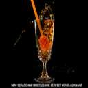 12.5" Silicone Bottle Brush & Straw Cleaner Brush Set | Water Bottle Cleaner for Hydro Flasks, Tumblers, Glassware, Vases and Narrow Neck Containers (Orange)