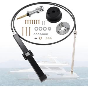 Boat Steering Cable Kit Back Mount Rack-and-Pinion 13FT 14FT 15FT 16FT Compatible with Seastar Teleflex. SS141XX Marine Steering System for Outboard & Stern Drive Engines