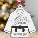 Karate Ornament Boy 2025, Inspirational Gifts for Women Boy Girl, Motivational Gifts to Cheer Up A Friend, Coworkers, Besite, Wooden Ornament for Christmas Tree Decorations