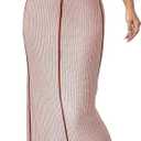 Verdusa Women's Sweater Dress Mock Neck Dolman Short Sleeve Slim Fitted Maxi Dresses (Large)